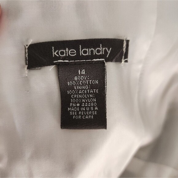 Kate Landry Strapless Crinoline Dress Womens SZ 14 Western Earthy Tie Dye Woven - Picture 2 of 2